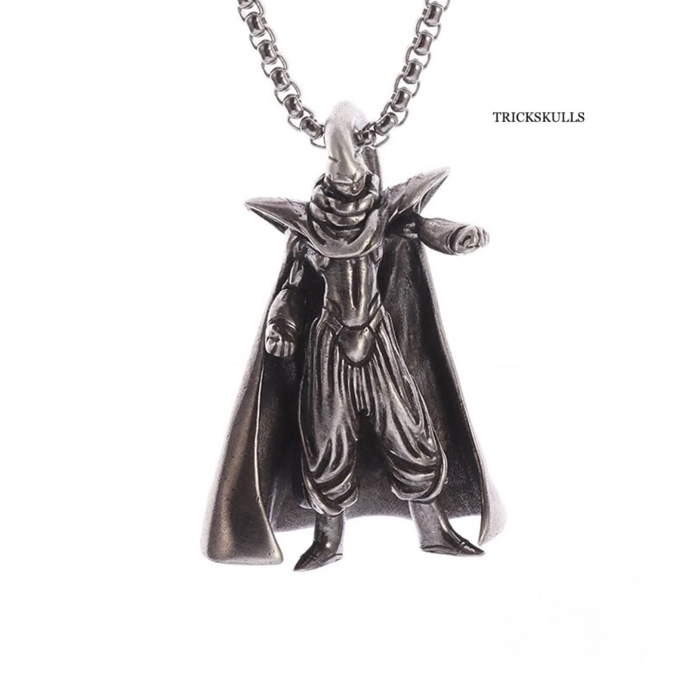 Tentacle Head Caped Alien Wizard Pendant Anime Gaming Streetwear 60cm Box Chain